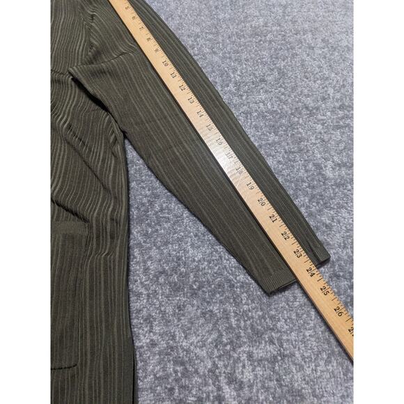 Chico's Flat Back Ribbed Cardigan Sweater Women Size XL Green V Neck Pockets - Picture 11 of 11